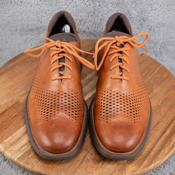 Cole Haan 2.ZeroGrand Laser Wingtip Oxford Brown Leather Shoe C25351 Mens Sz 11M - Picture 2 of 7